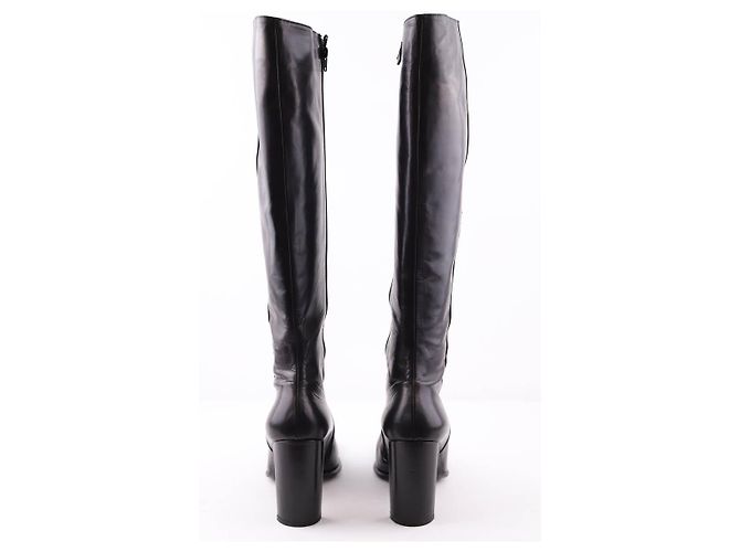 Michel Perry Bottes en cuir Noir - vue 4