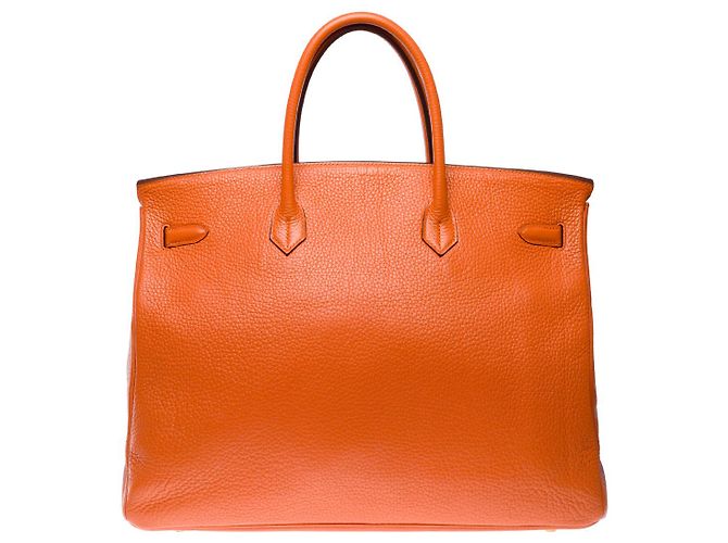 Hermès HERMES Birkin 40 in Orange Leather - 101466 - view 3