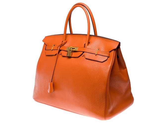 Hermès HERMES Birkin 40 in Orange Leather - 101466 - view 4
