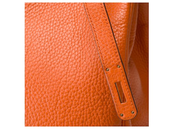 Hermès HERMES Birkin 40 in Orange Leather - 101466 - view 7