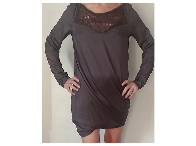 Vestido Ermanno Scervino Marrón de Algodón y Seda Castaño - vista 2