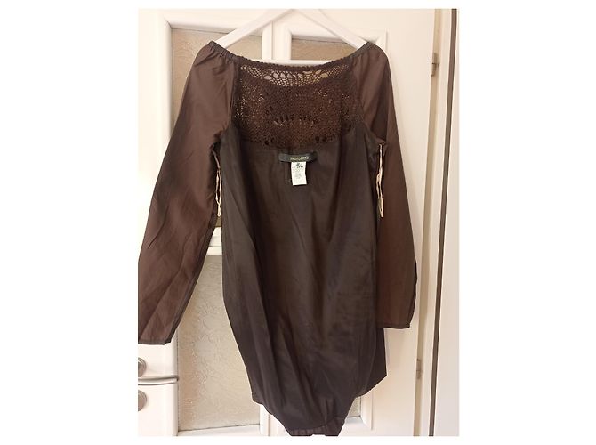 Vestido Ermanno Scervino Marrón de Algodón y Seda Castaño - vista 4