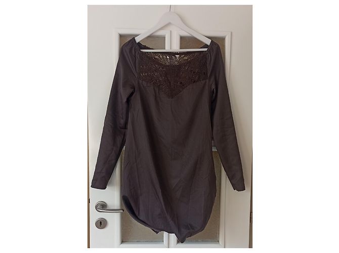 Vestido Ermanno Scervino Marrón de Algodón y Seda Castaño - vista 8