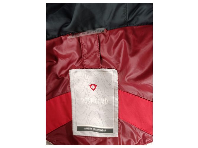 Autre Marque Chaqueta de Plumas Post Card Rojo Burdeos - vista 6