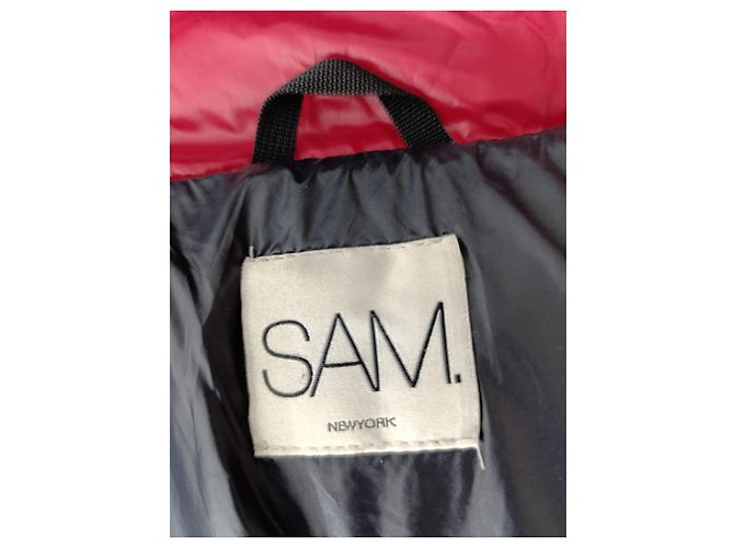Autre Marque SAM Daunenjacke Rot Nylon Größe 38 - Ansicht 3