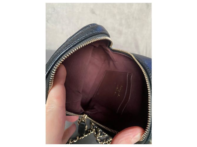 Chanel Classic 24C CC Mini Zaino in Pelle Nera Nero - vista 12