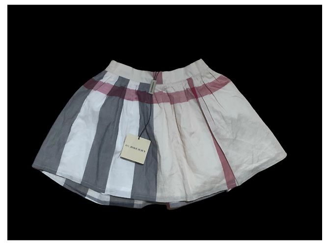 Falda Burberry Tartán Beige de Algodón 4 años - vista 2