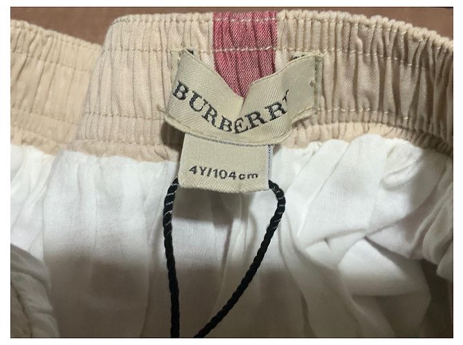 Falda Burberry Tartán Beige de Algodón 4 años - vista 5