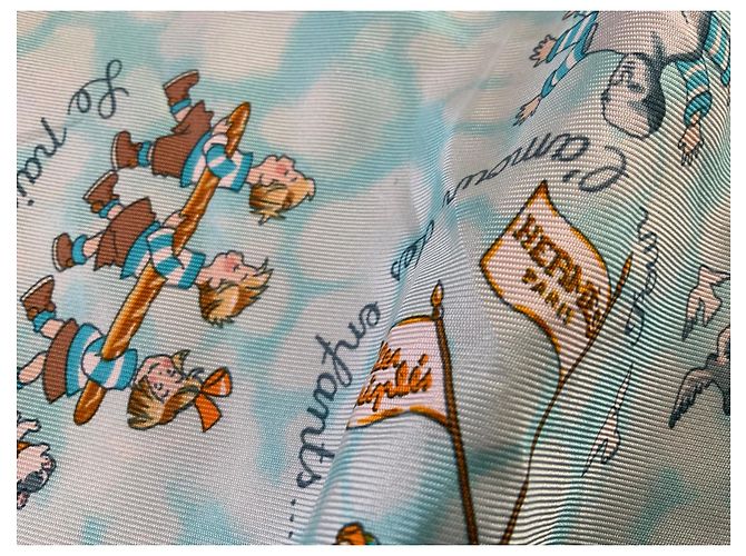 Hermès Seidenschal Les triples blau - Ansicht 3