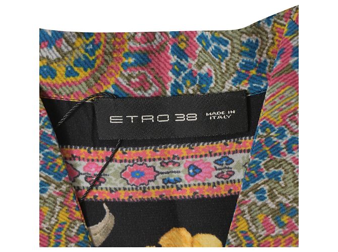 Blusa estampada Etro en seda negra Negro - vista 4
