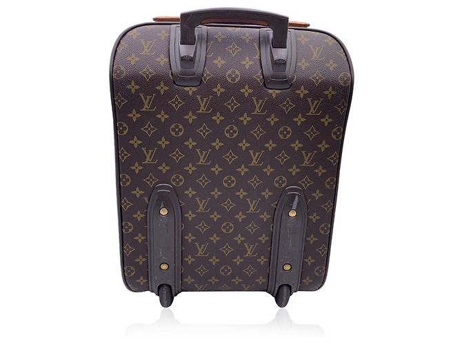 Louis Vuitton Trolley da viaggio Pegase 45 in tela Monogram Marrone - vista 3