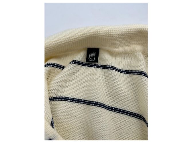 Autre Marque Nicht Signiert / Unsignierte Strickwaren T.International S Baumwolle Beige - Ansicht 6