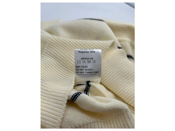 Autre Marque Nicht Signiert / Unsignierte Strickwaren T.International S Baumwolle Beige - Ansicht 8