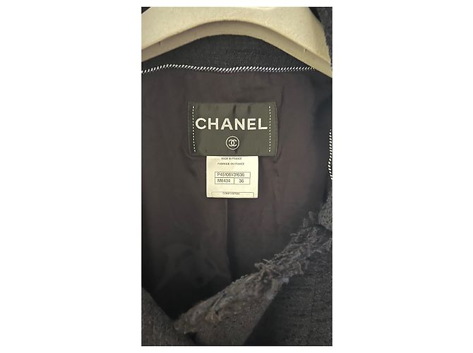 Giacca Chanel Paris Versailles Blu Navy Cotone - vista 4