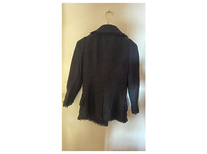 Giacca Chanel Paris Versailles Blu Navy Cotone - vista 5
