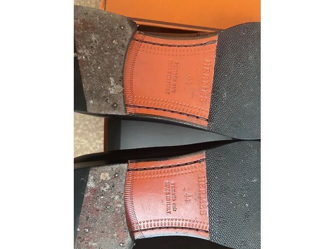 Hermès Mocassini in pelle nera per uomo Hermes 44 EU Nero - vista 6