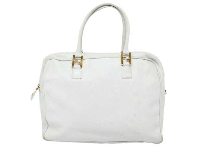 FENDI Handtasche Leder 2-Wege Weiß Auth yk13942 - Ansicht 13