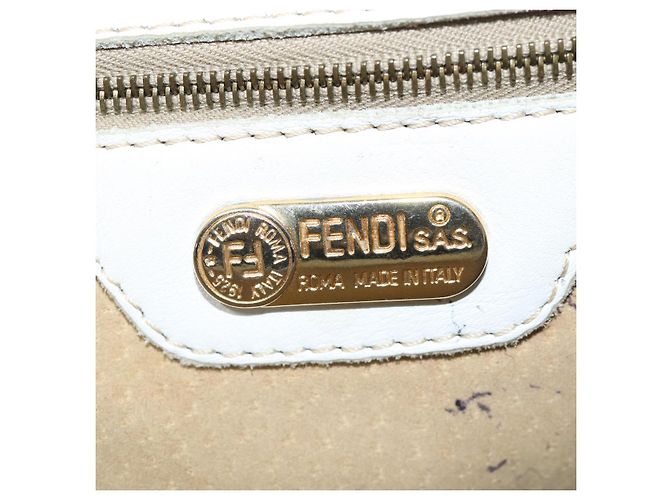 FENDI Handtasche Leder 2-Wege Weiß Auth yk13942 - Ansicht 19