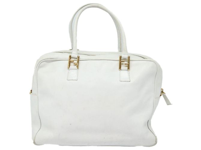 FENDI Handtasche Leder 2-Wege Weiß Auth yk13942 - Ansicht 2