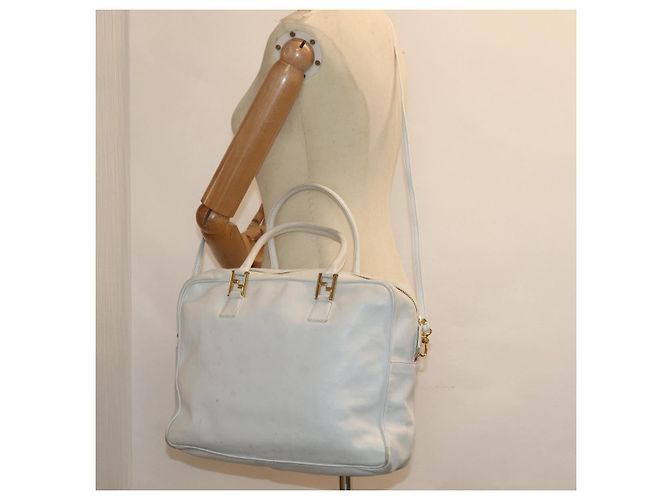 FENDI Handtasche Leder 2-Wege Weiß Auth yk13942 - Ansicht 25
