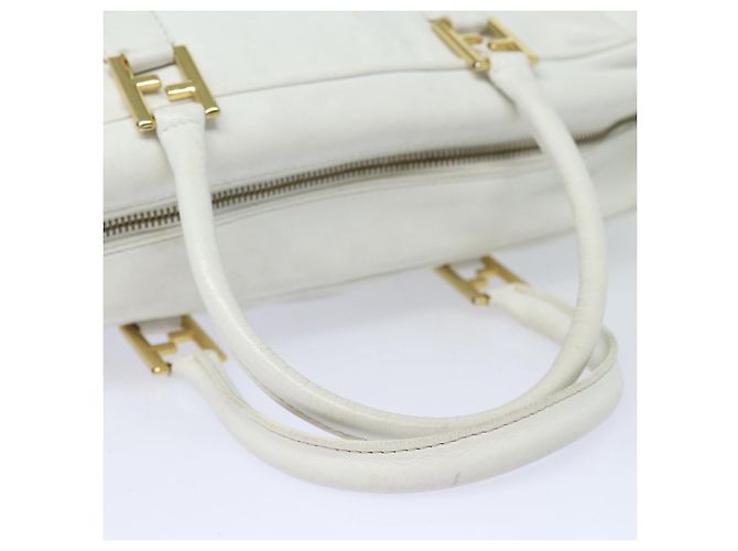 FENDI Handtasche Leder 2-Wege Weiß Auth yk13942 - Ansicht 8