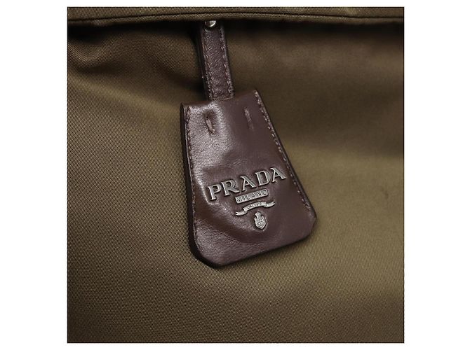 PRADA Bolsa Tote Nylon Caqui Auth bs16354 - vista 10