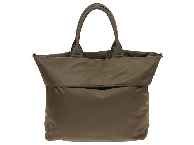 PRADA Bolsa Tote Nylon Caqui Auth bs16354 - vista 2