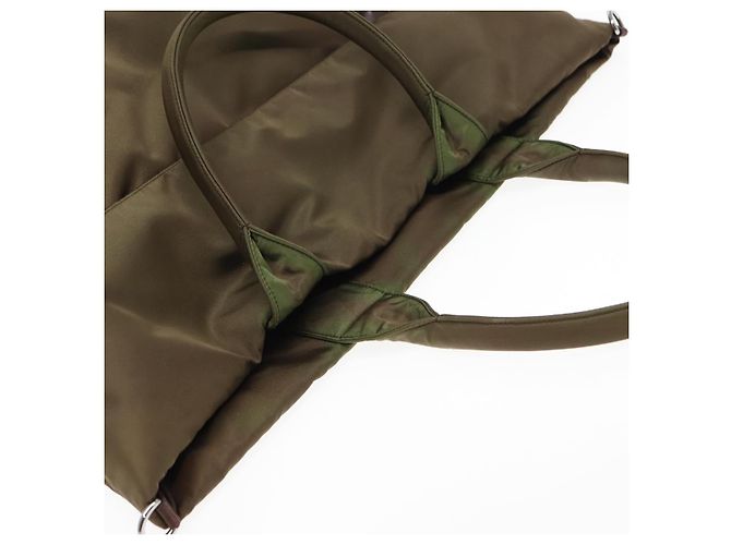 PRADA Bolsa Tote Nylon Caqui Auth bs16354 - vista 6