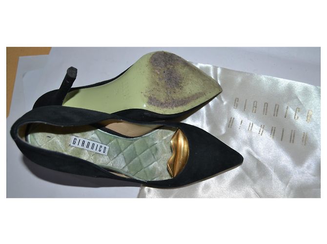 Autre Marque Giannico Pumps aus Wildleder in Schwarz Größe 36 IT - Ansicht 6