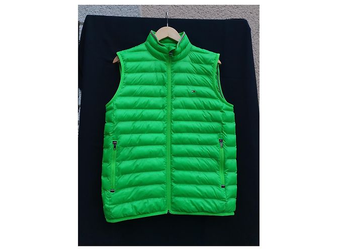 Tommy Hilfiger green unisex sleeveless down jacket - view 2