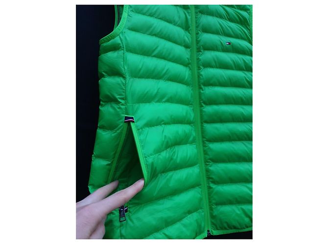 Tommy Hilfiger green unisex sleeveless down jacket - view 8