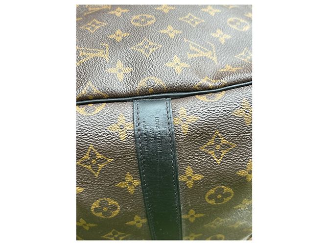 Abbesses Louis Vuitton Borsa Keepall Bandoulière 55 Macassar Marrone scuro - vista 12