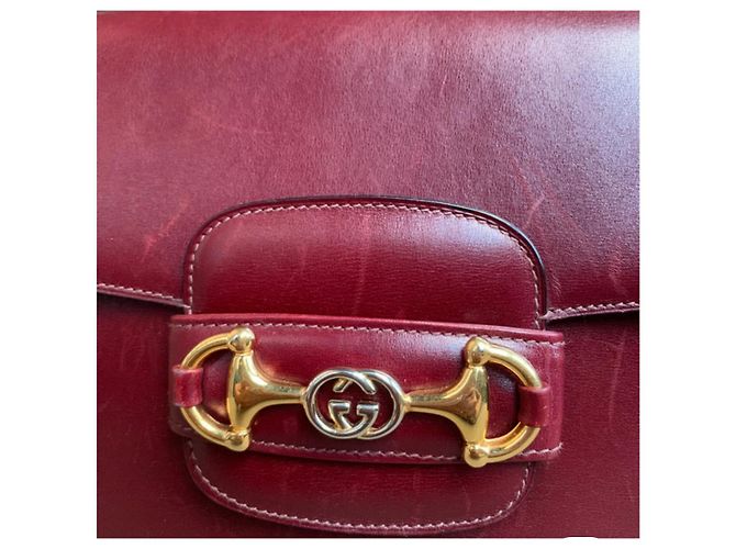 Bolso de mano Gucci Horsebit 1955 de piel roja - vista 4