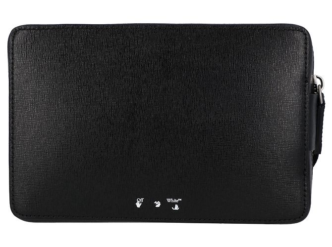 Borsa Diagonale Off White in Nero e Bianco - vista 3