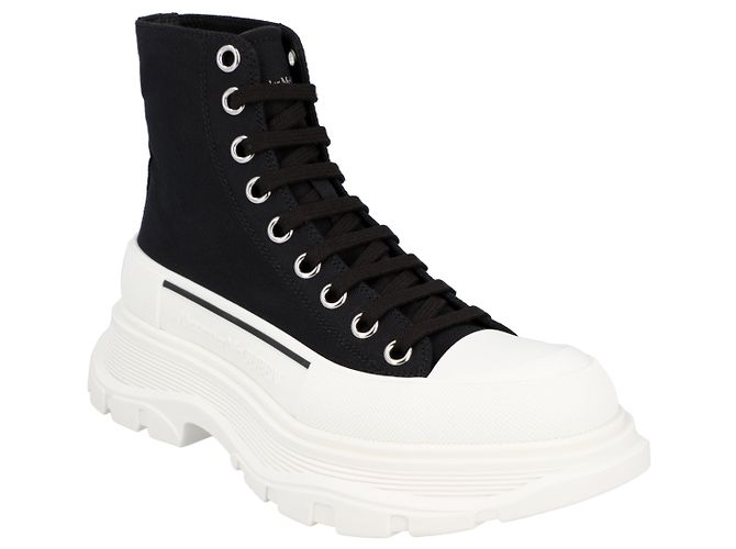 Alexander McQueen Tread Slick Stiefel in Schwarz/Weiß - Ansicht 5