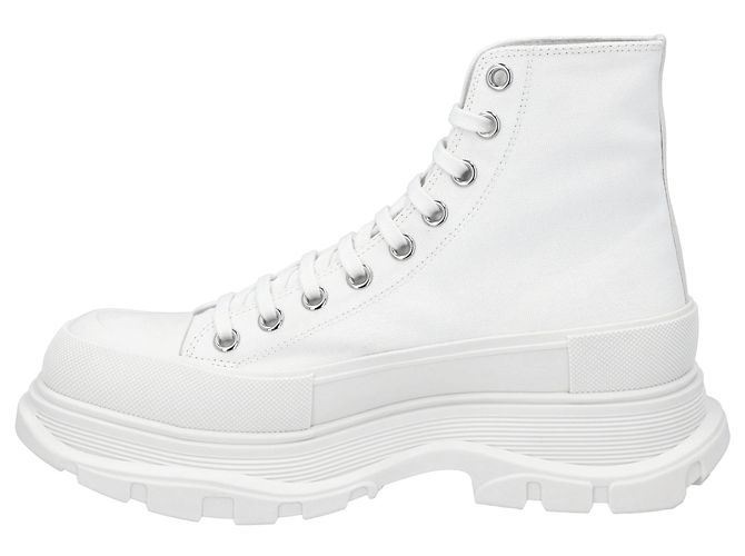 Stivale Tread Slick di Alexander McQueen in bianco - vista 2