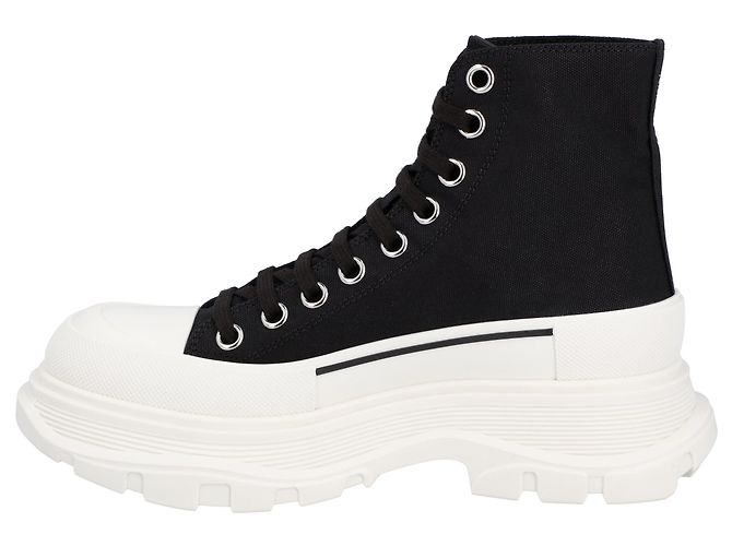 Alexander McQueen Tread Slick Stiefel in Schwarz/Weiß - Ansicht 2