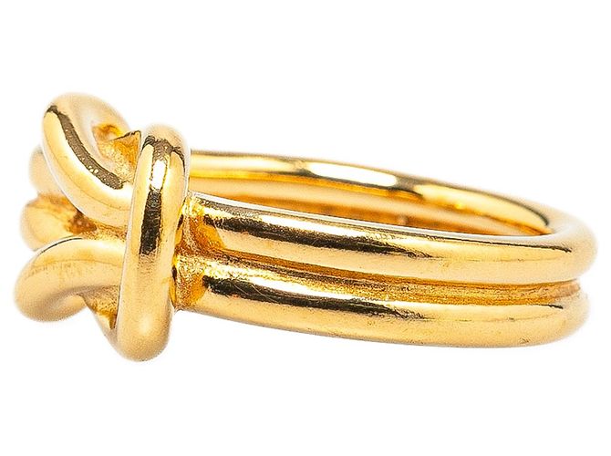 Ring Anillo de pañuelo Atame chapado en oro Hermès Dorado - vista 2