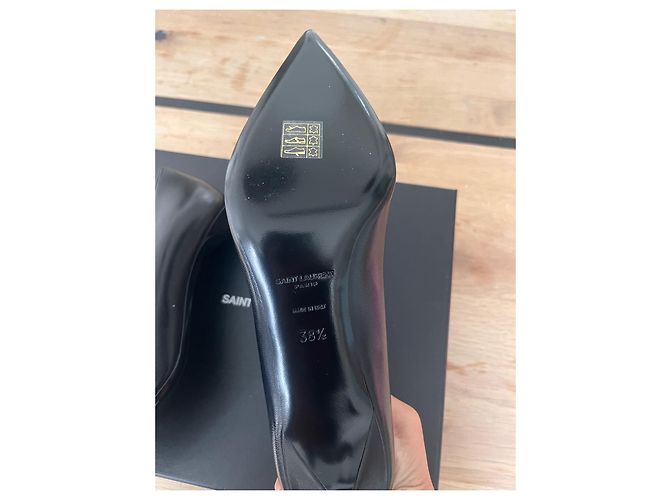 Décolleté Saint Laurent Anja in pelle nera Nero - vista 3