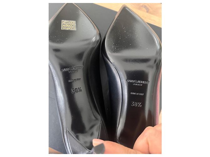 Décolleté Saint Laurent Anja in pelle nera Nero - vista 7