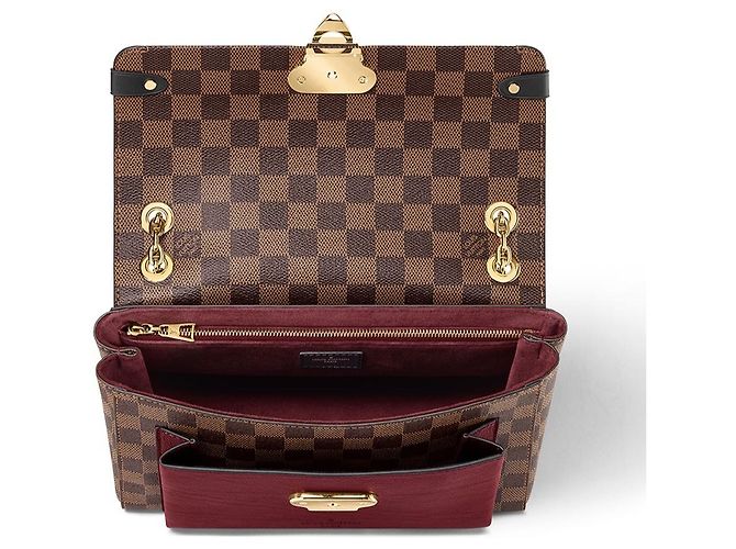 Borsa Louis Vuitton Vavin PM Damier Ebene Marrone - vista 3