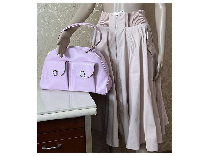 Borsa Bulgari in pelle rosa - vista 13