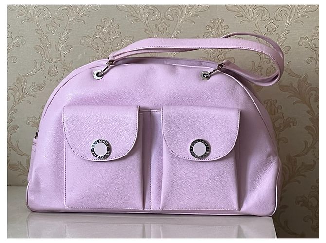 Borsa Bulgari in pelle rosa - vista 2