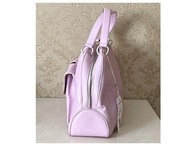 Borsa Bulgari in pelle rosa - vista 5