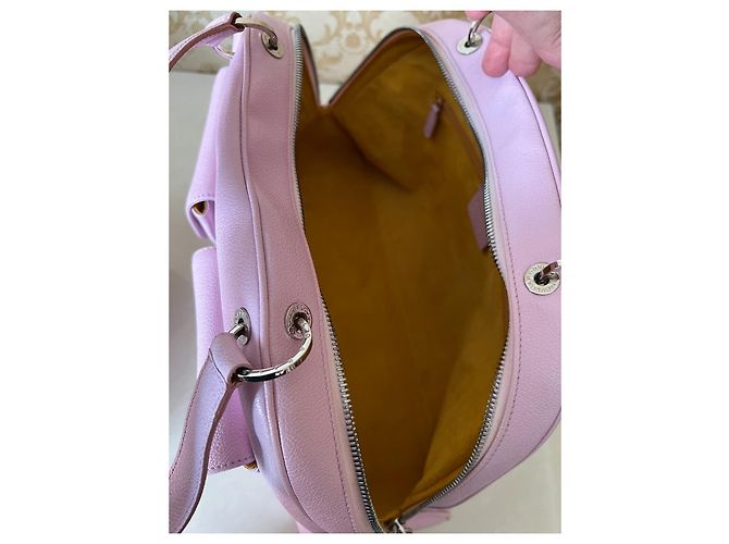 Borsa Bulgari in pelle rosa - vista 7