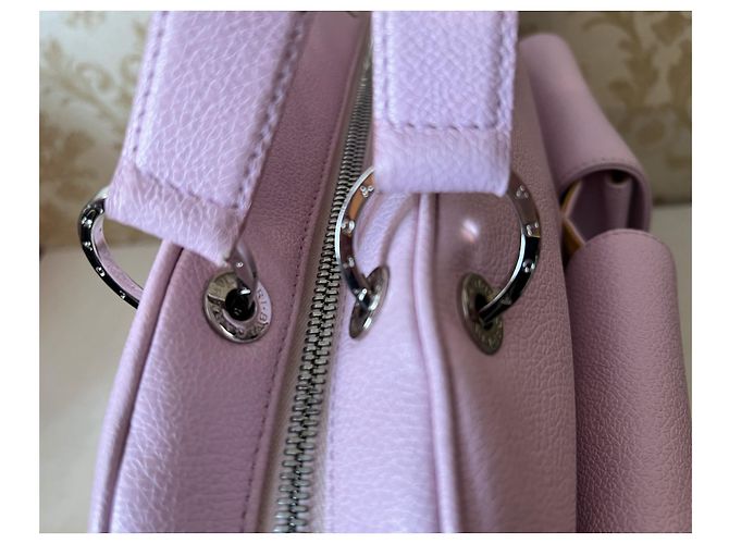 Borsa Bulgari in pelle rosa - vista 9