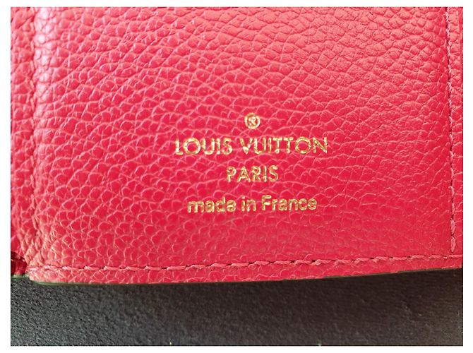 Louis Vuitton Cartera Victorine Escarlata Monogram Empreinte Cuero Roja - vista 6