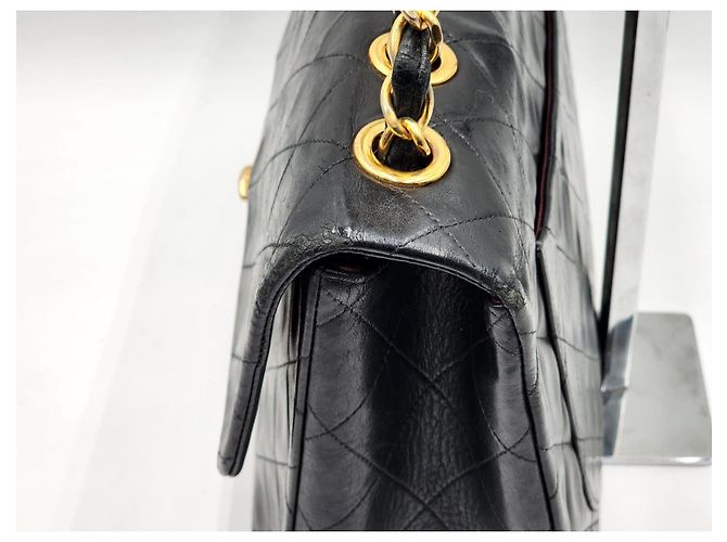 Borsa a tracolla Chanel Timeless Classic Turn Lock Maxi XL Jumbo Nero - vista 10