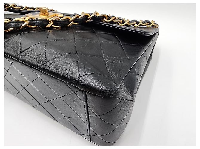 Borsa a tracolla Chanel Timeless Classic Turn Lock Maxi XL Jumbo Nero - vista 14
