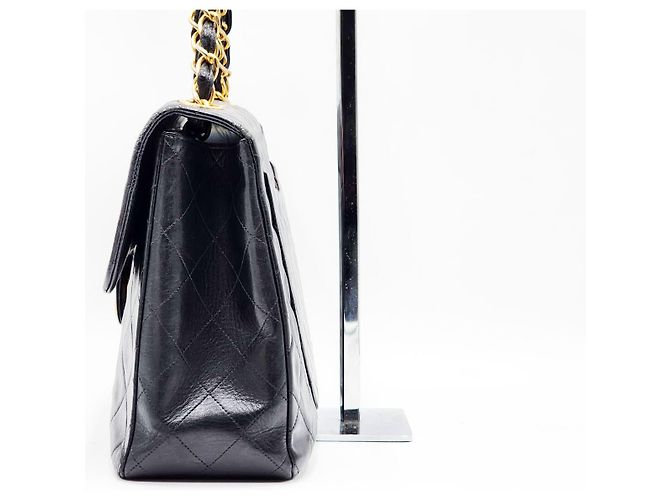 Borsa a tracolla Chanel Timeless Classic Turn Lock Maxi XL Jumbo Nero - vista 7